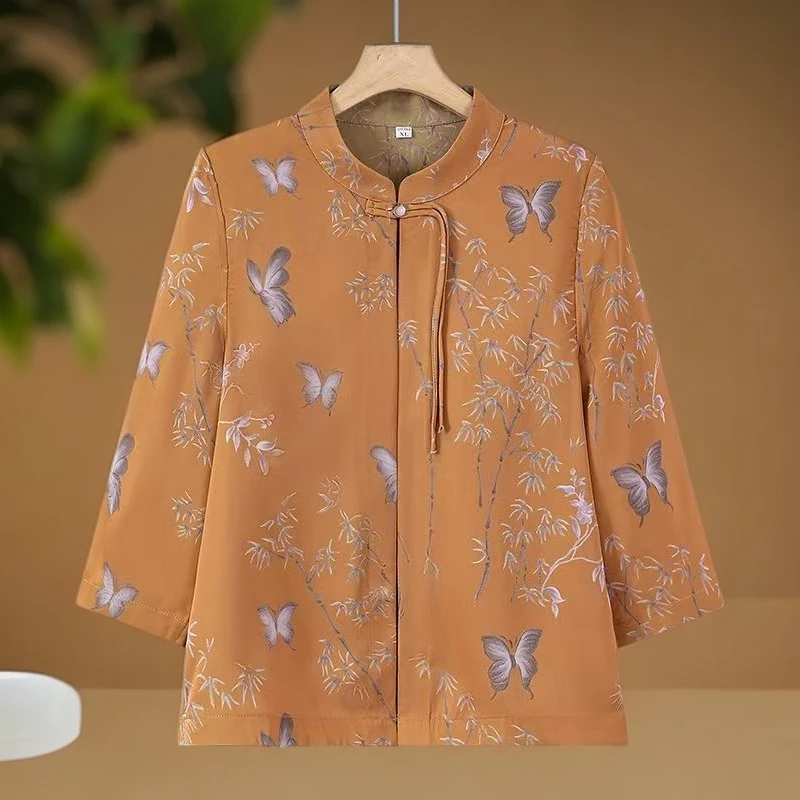 新中式重磅提花立体彩蝶双面穿披风外套2025原创设计正品保证