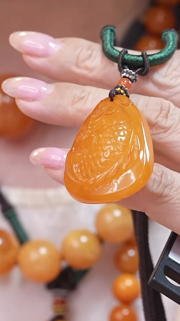 蜜蜡颈饰未镶嵌5143天然蜜蜡珠宝奇石云端妖孽全部保真