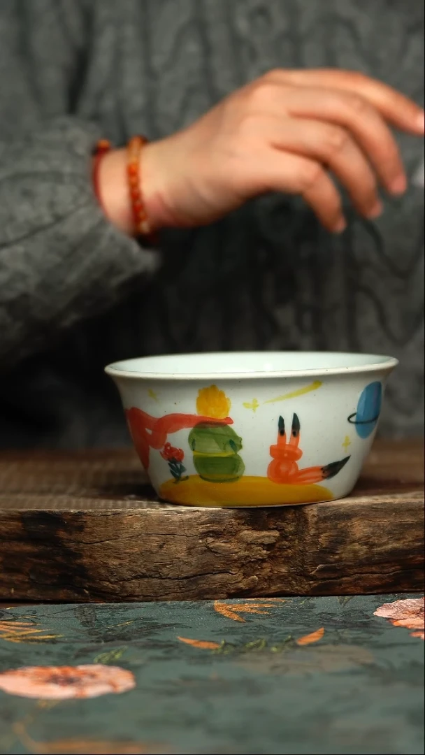 【闪购商品】杯杯釉下彩手工手绘同款陶器