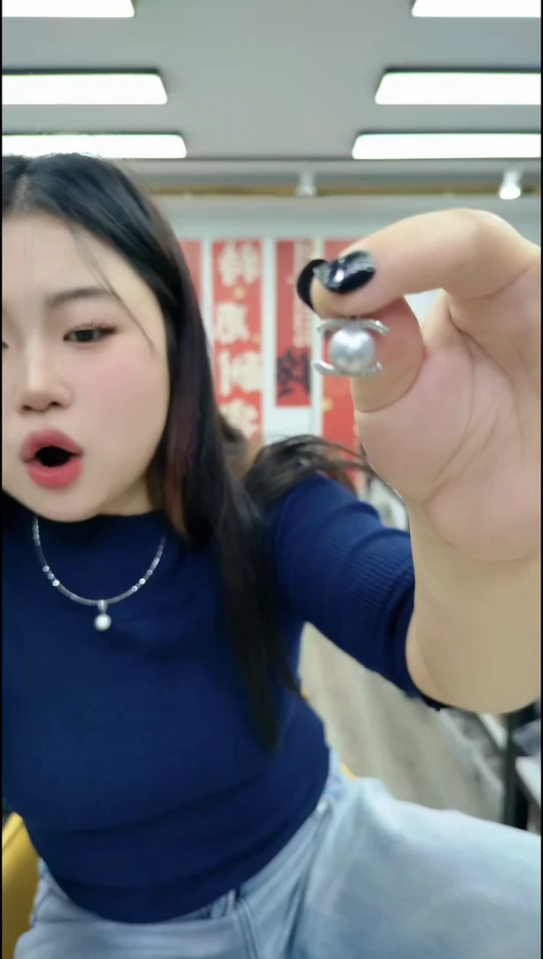 【闪购商品】淡水珍珠颈饰合金0715铂金灰吊坠