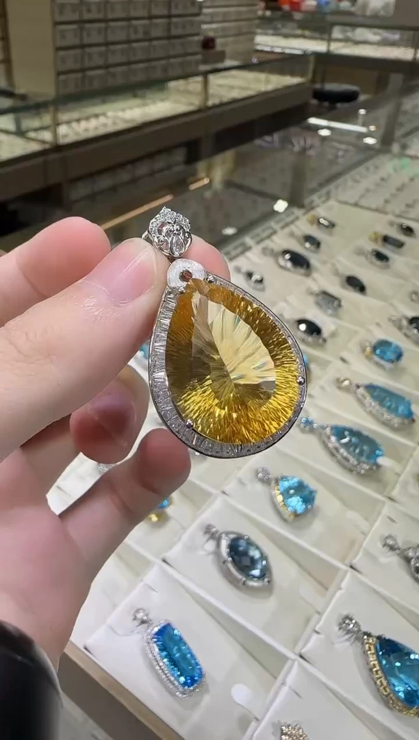 颈饰银S925镶嵌紫晶65ct