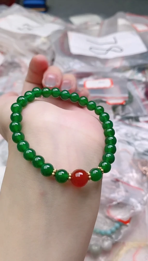 玛瑙/玉髓手链合金多样性发拍一发一