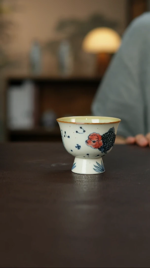 杯景德镇陶瓷杯碗柴烧瑕疵
