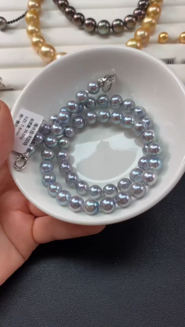 【闪购商品】海水珍珠项链银S925镶嵌Z565|11800