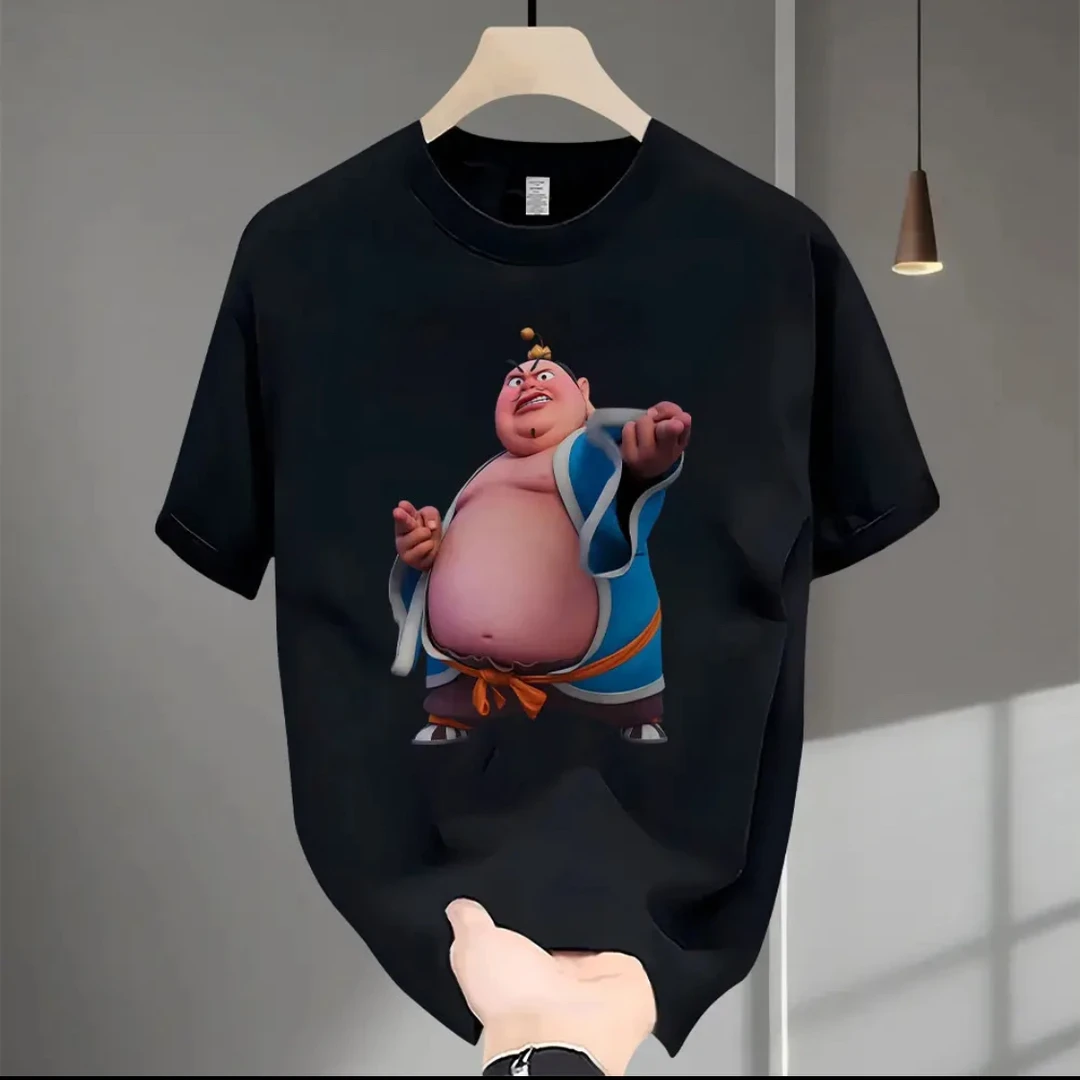 2025款国潮个性百搭男圆领宽松休闲潮流太乙真人印花纯棉短袖T恤