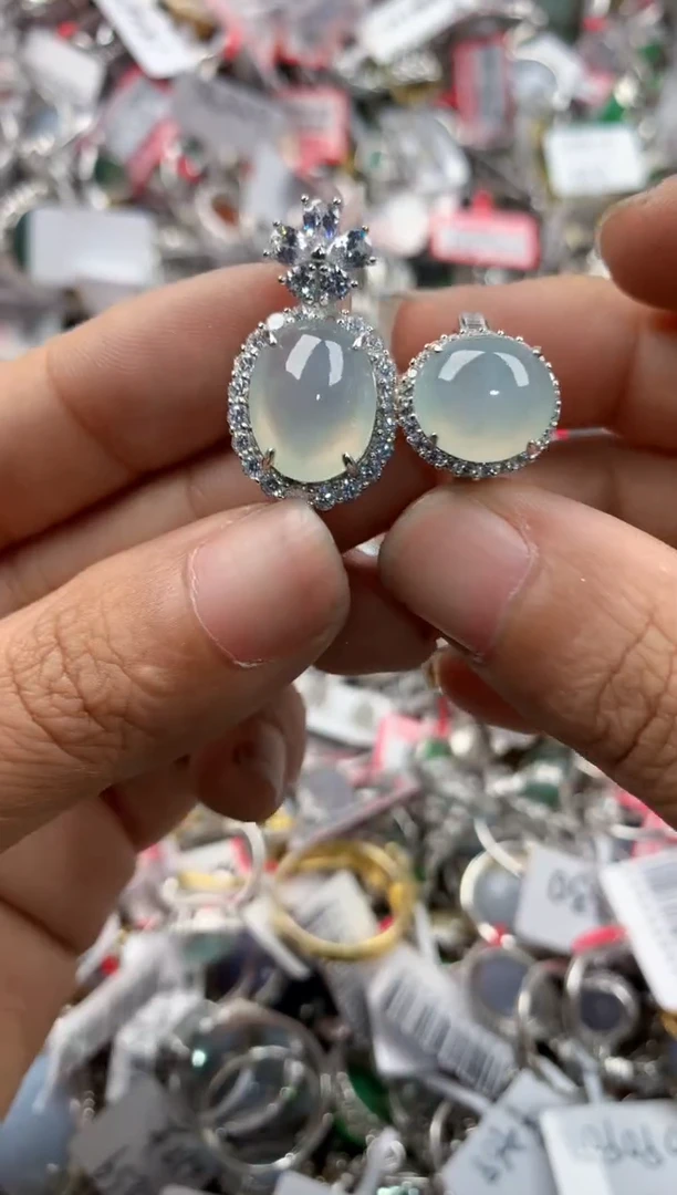 银S925镶嵌戒指翡翠12                4