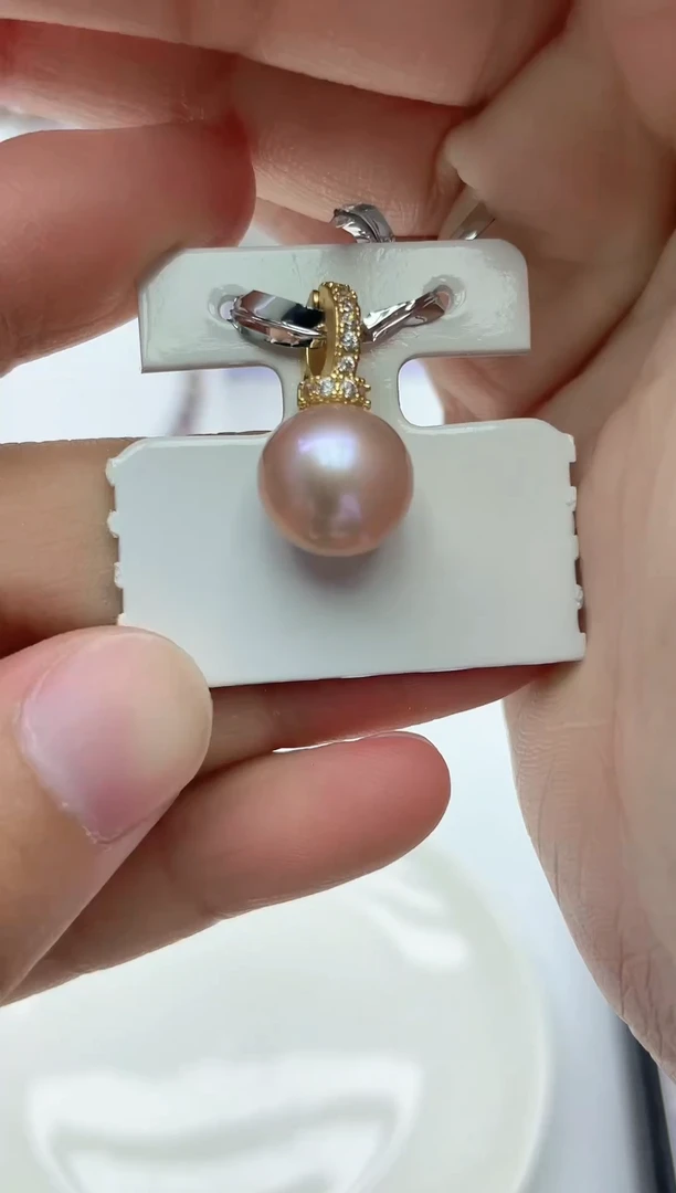 未镶嵌吊坠淡水珍珠粉紫色系吊坠