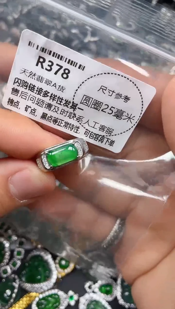 翡翠未镶嵌颈饰R378戒指