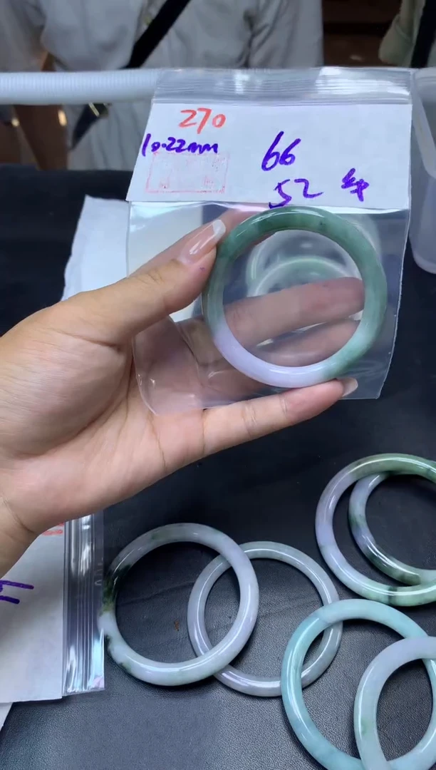 未镶嵌定制翡翠270手镯52纹+66元+拍一发一