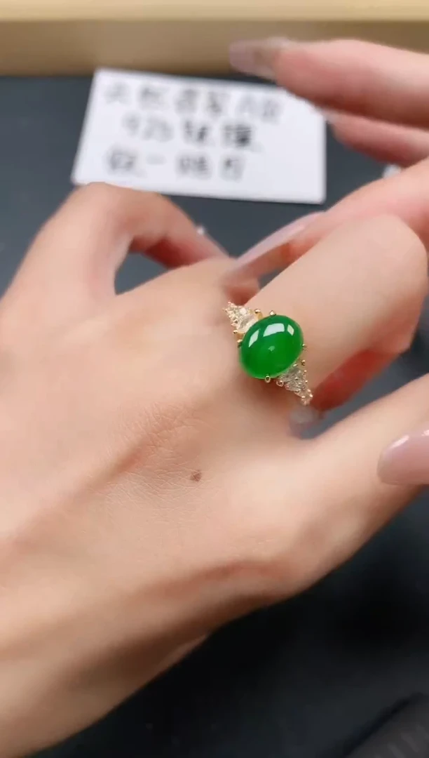 银S925镶嵌戒指翡翠11111