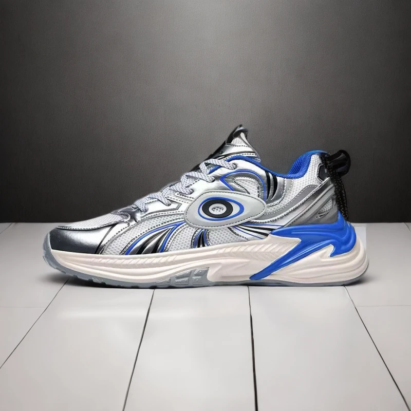 欧若风学生跑步厚底玛速主义老爹鞋男士时尚百搭夏季透气潮流潮鞋