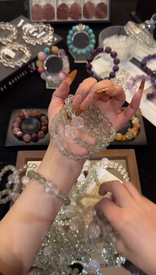 合金手链水晶绿阿赛x3484