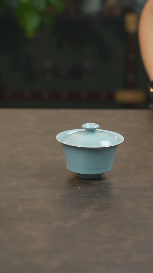 汝瓷 盖碗（拾汝）（天青）