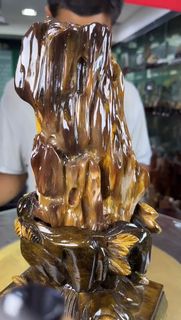 未镶嵌珠宝奇石硅化玉缅甸天然树化玉摆件