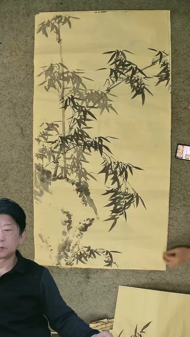 国画四尺整张  墨竹  69*138cm