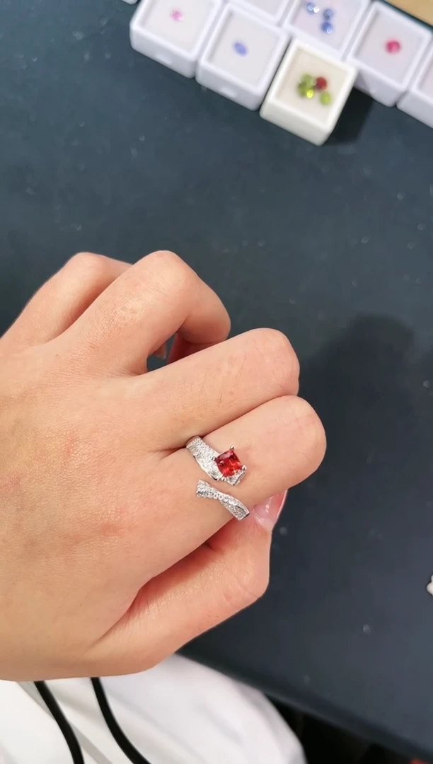 【闪购商品】尖晶石戒指银S925镶嵌S-201