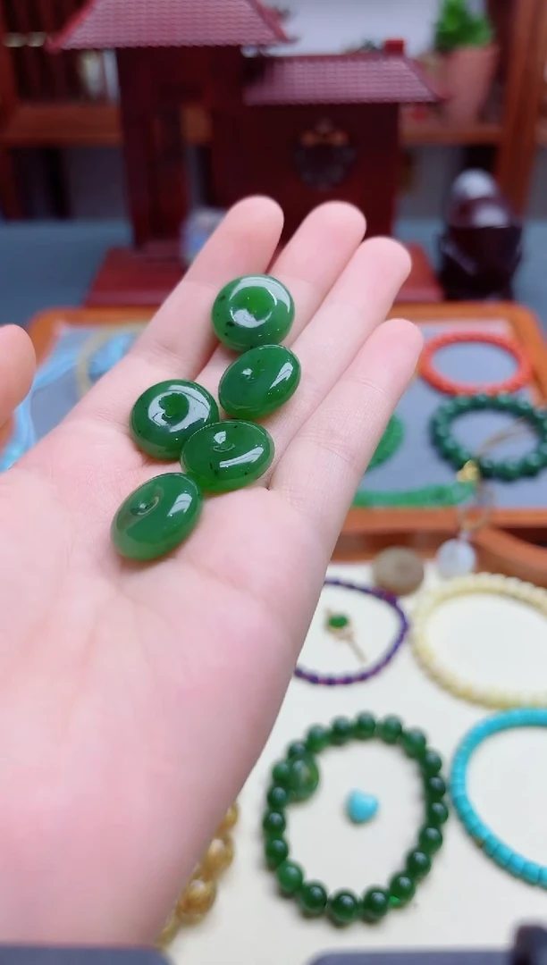 和田玉未镶嵌颈饰碧玉扣子吊坠*1 ZD多样发一