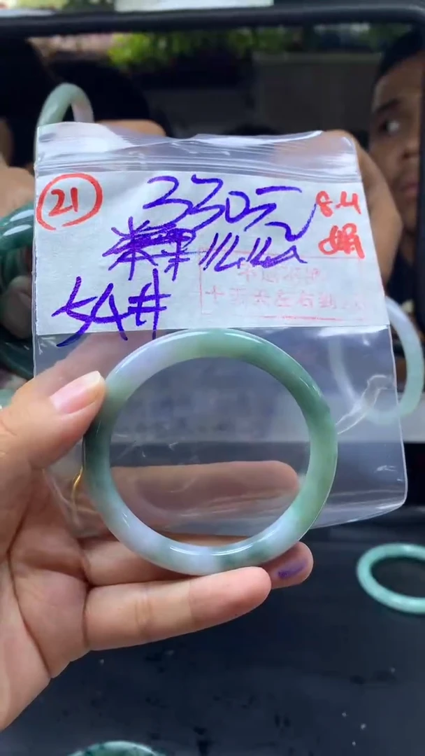 定制翡翠未镶嵌么*哒手镯54圈毛货需精细抛光#21