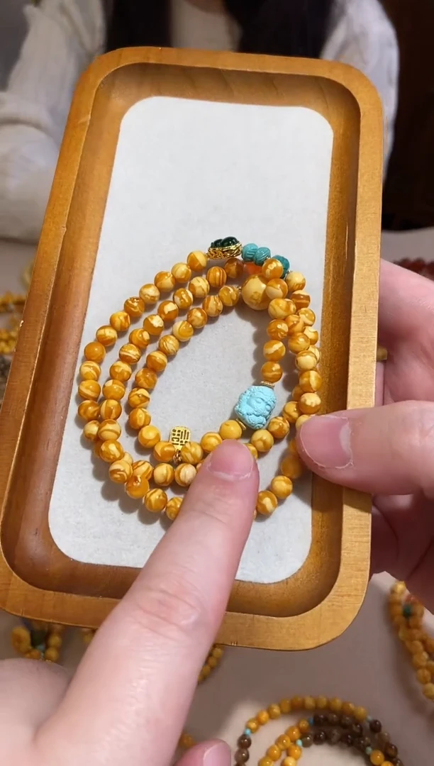 裸石琥珀未镶嵌典藏品颗颗精选火焰纹老蜡