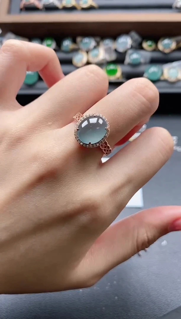 【闪购商品】翡翠戒指银S925镶嵌51151