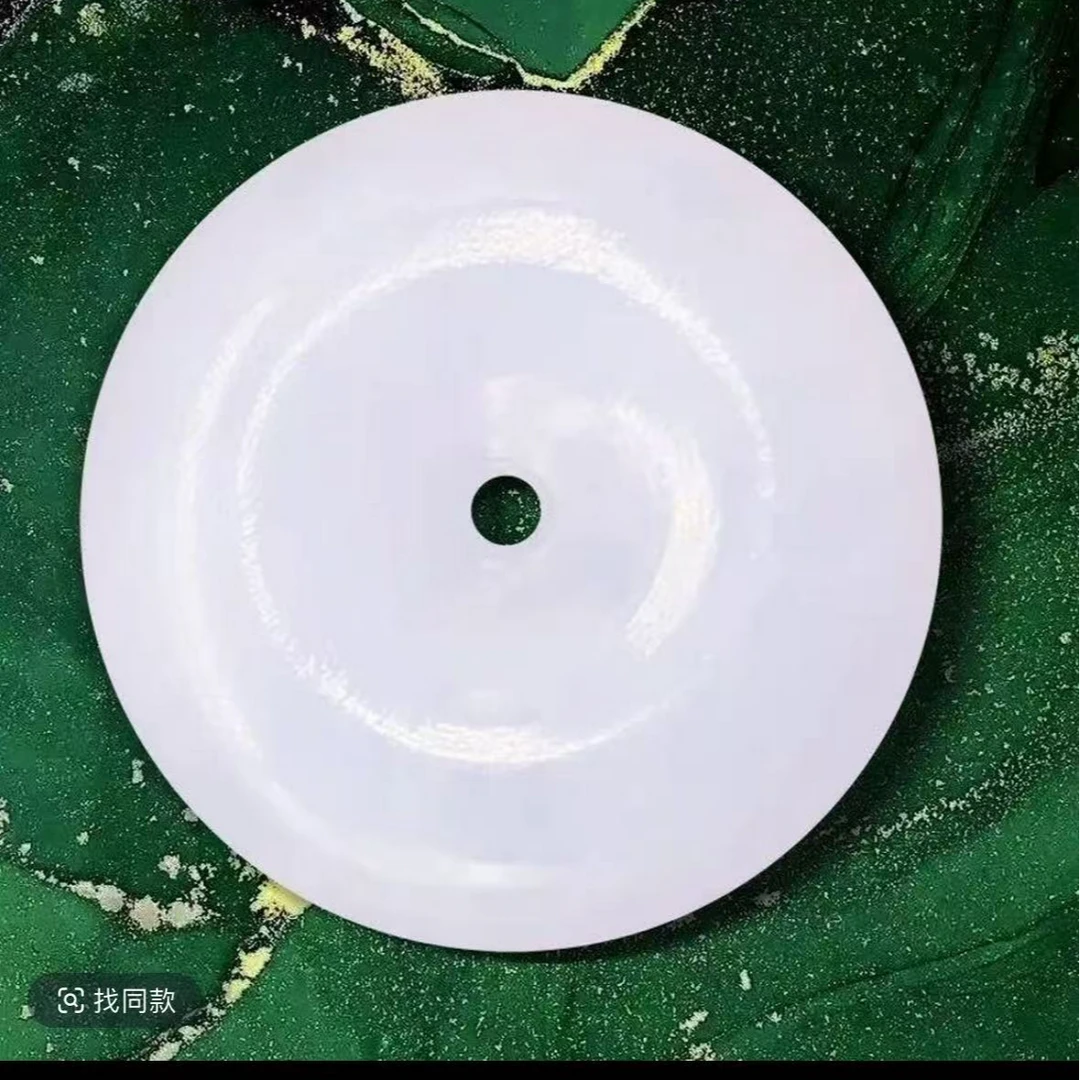 缅甸翡翠平安扣老坑A货天然玉石吊坠挂件白色多样性随机发货