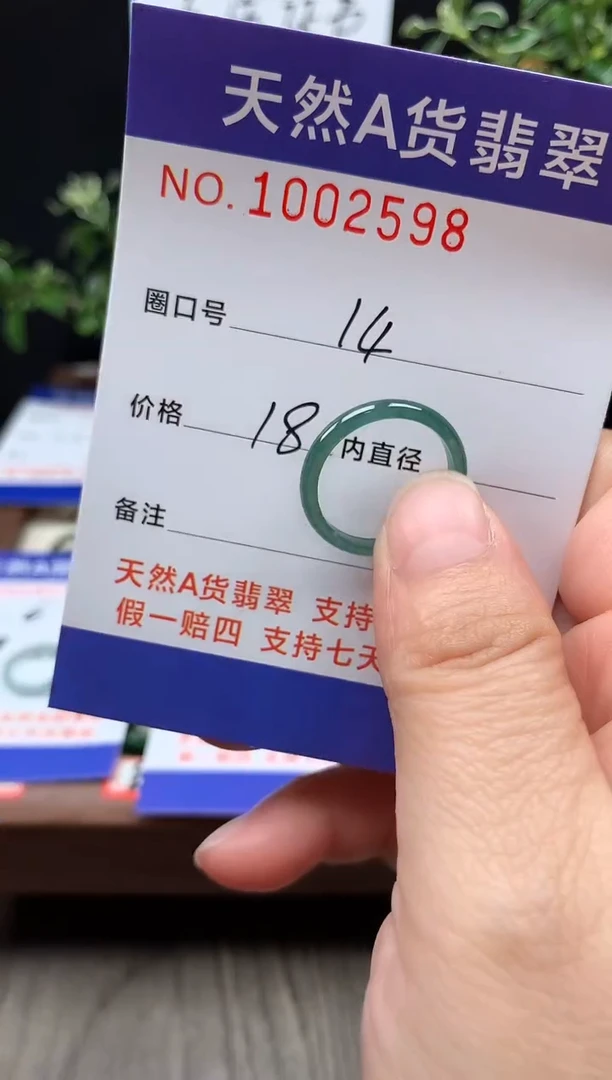 未镶嵌戒指翡翠14#