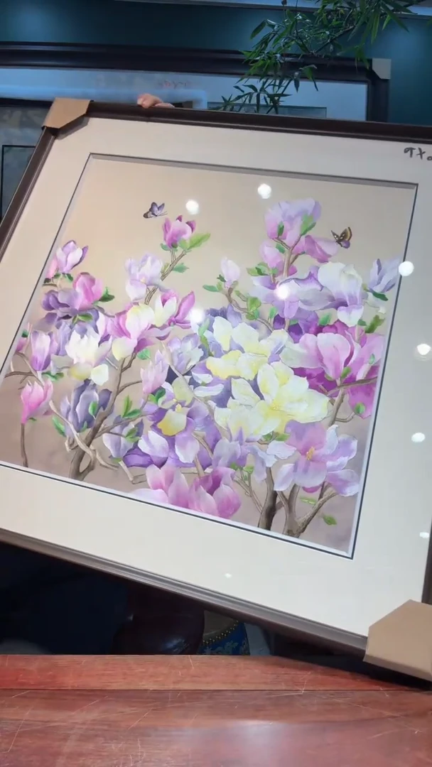 横款非遗苏绣手工刺绣装饰画