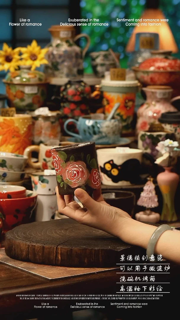 陶瓷景德镇高温釉下彩手工手绘款式@A0116@