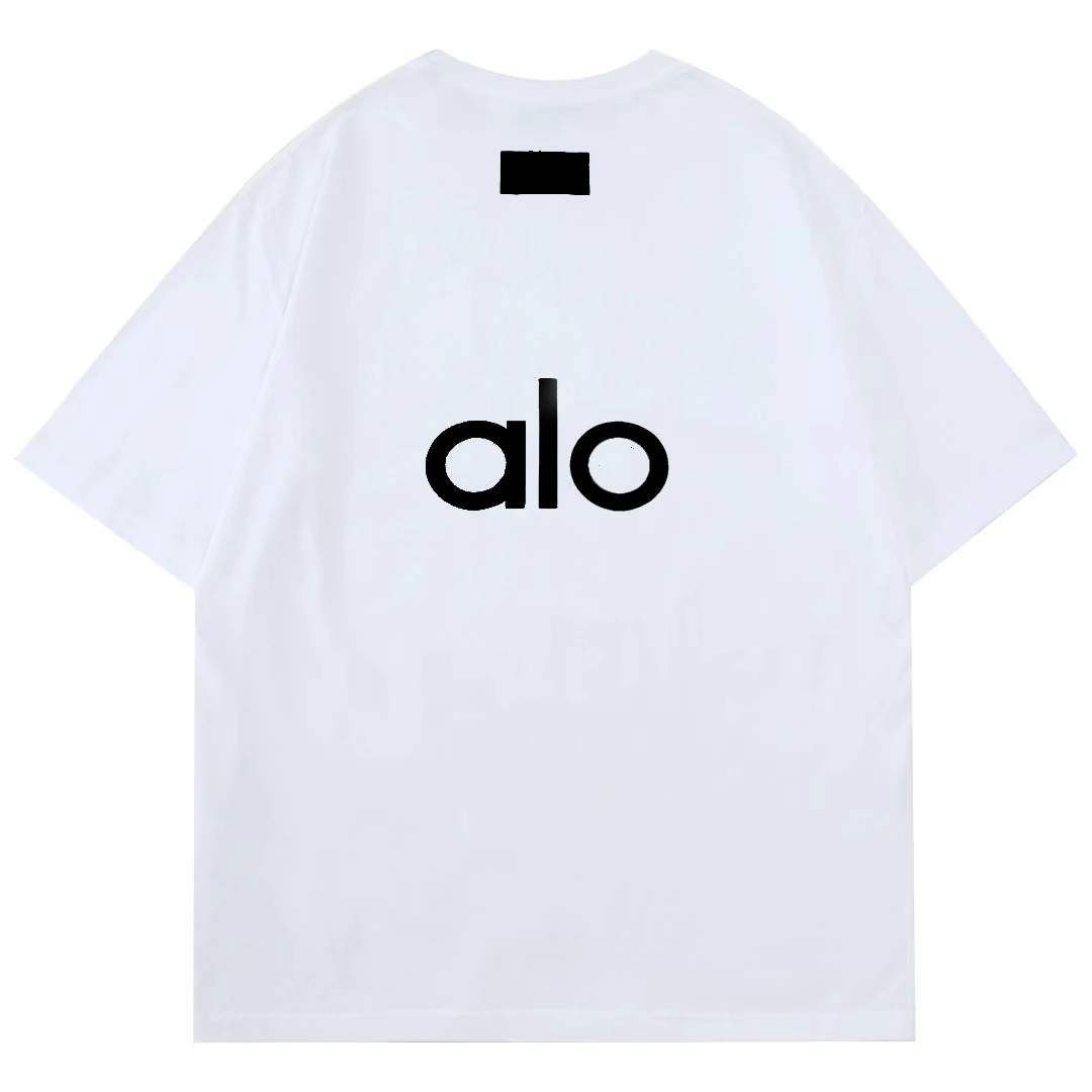 【黑白ALO】欧版外贸高定重磅纯棉大落肩T恤背心短袖宽松休闲