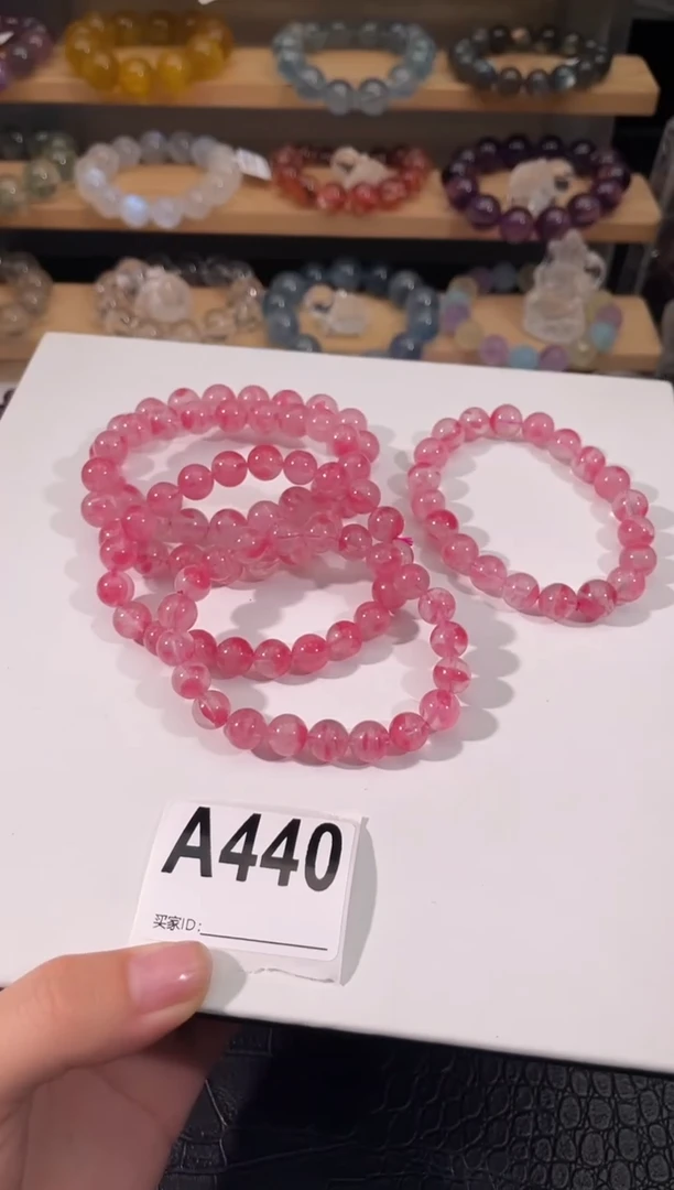 水晶手链未镶嵌A440蔷薇石手链9多样性发一