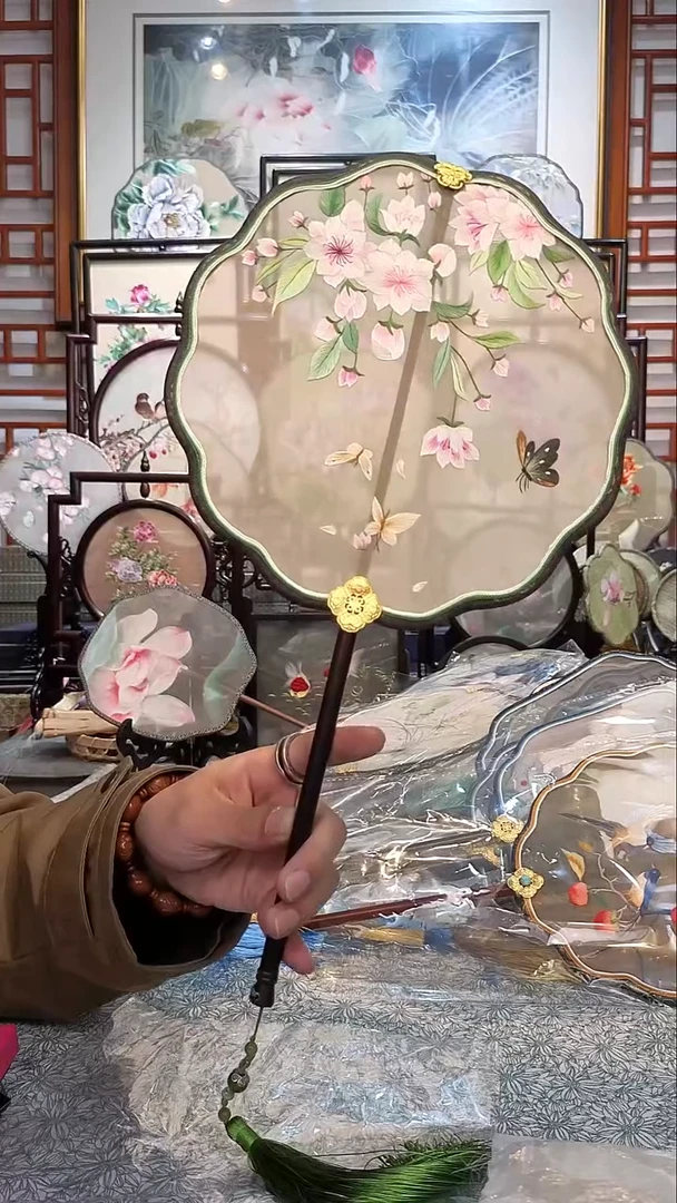 扇子纯手工苏绣团扇