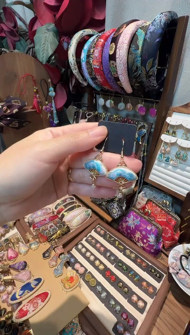 【孤品车12.8】苏地以梦为马扇形耳环