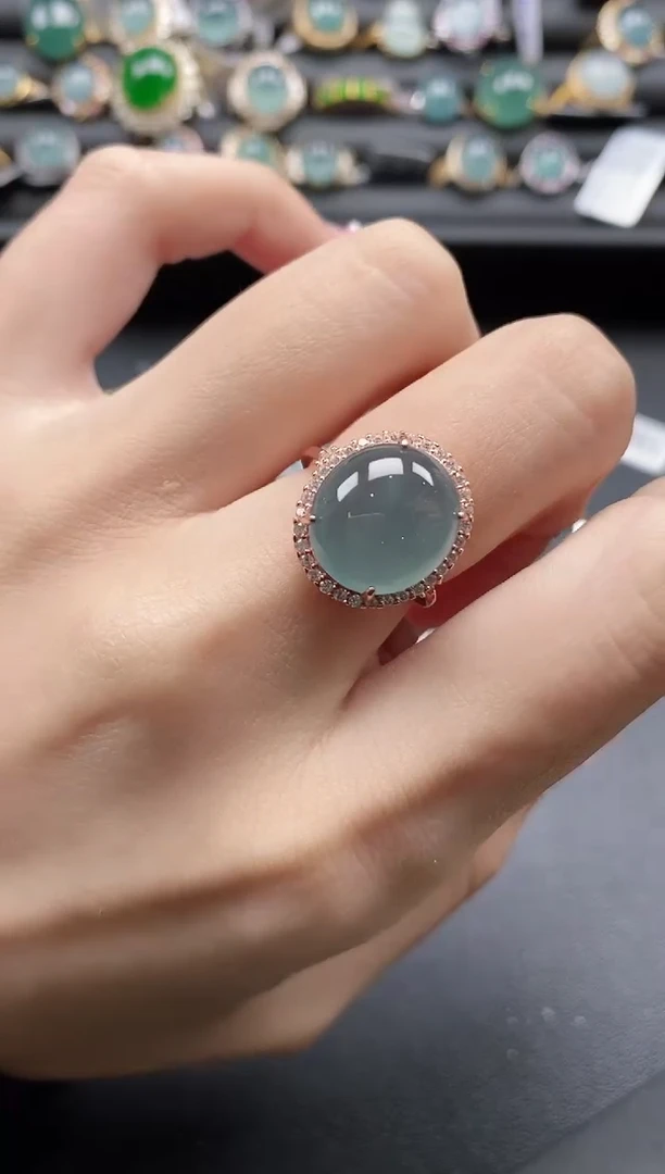 【闪购商品】翡翠戒指银S925镶嵌11111