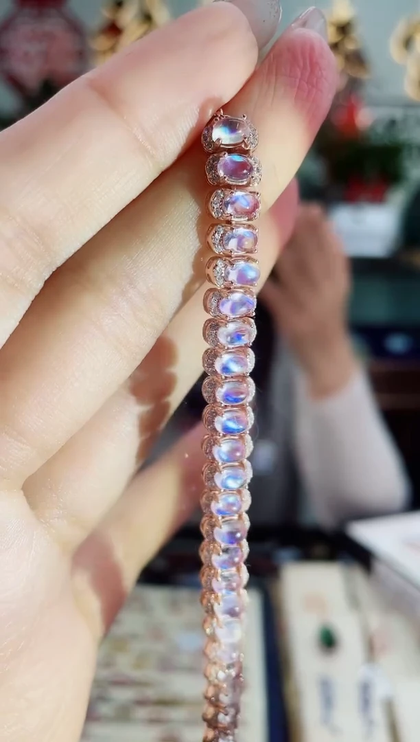 【闪购商品】月光石手链银S925镶嵌手链