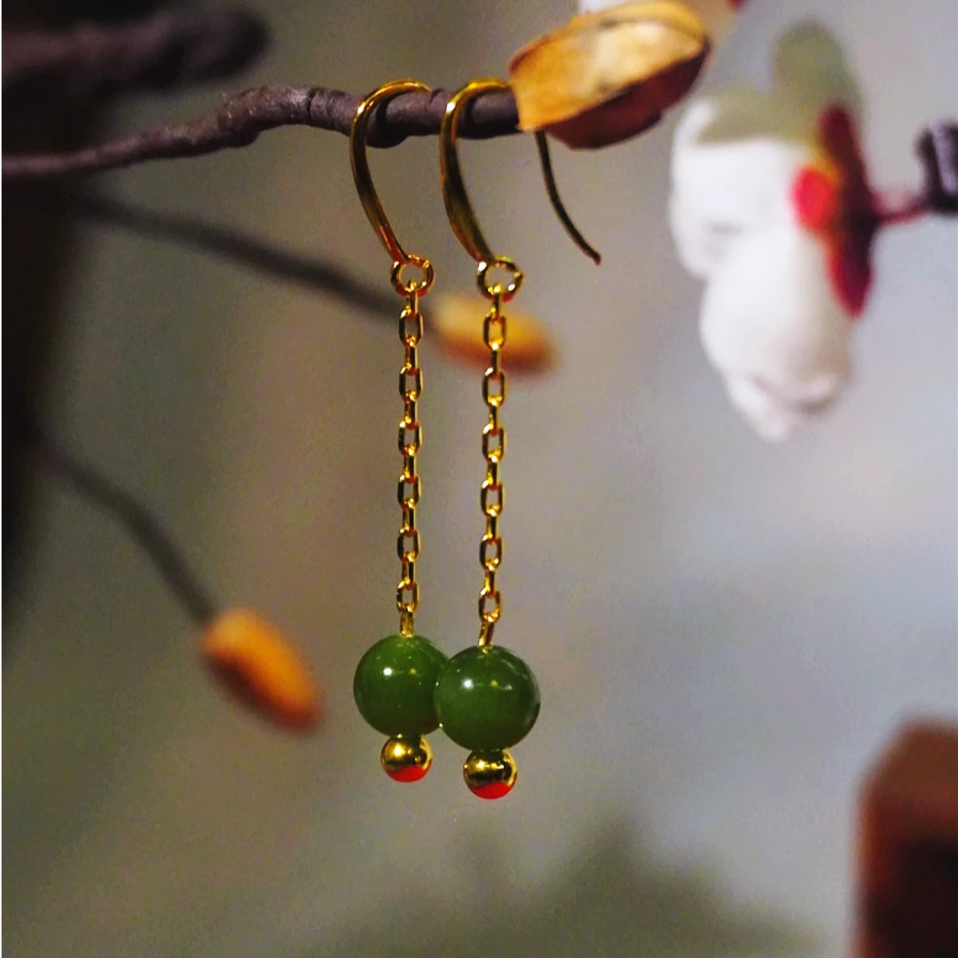 时尚链百搭精致轻奢多色气质长款耳环