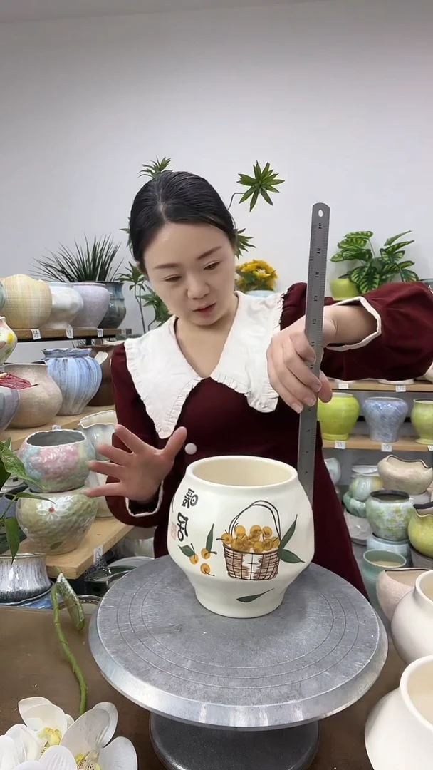 11.16陶瓷花盆直播链接高. 14     口 11