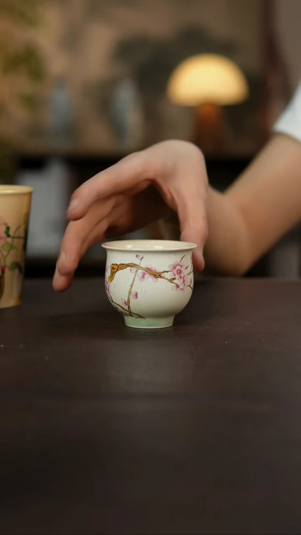 杯景德镇陶瓷杯碗柴烧多人
