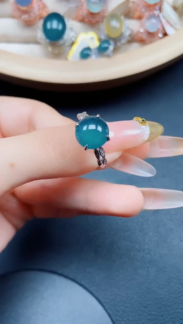 【闪购商品】翡翠戒指银S925镶嵌翡翠