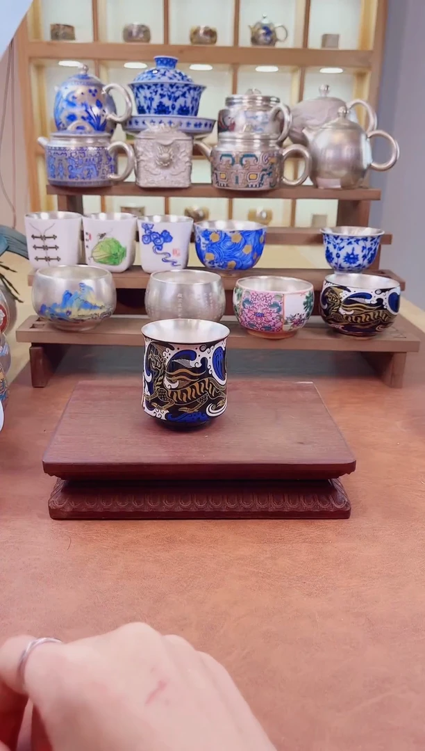 摆件鎏银茶具999