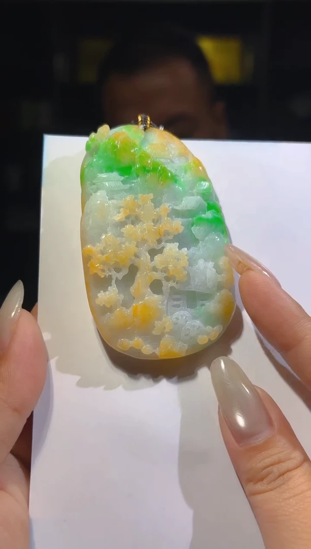 未镶嵌定制翡翠08/1224/L/山水