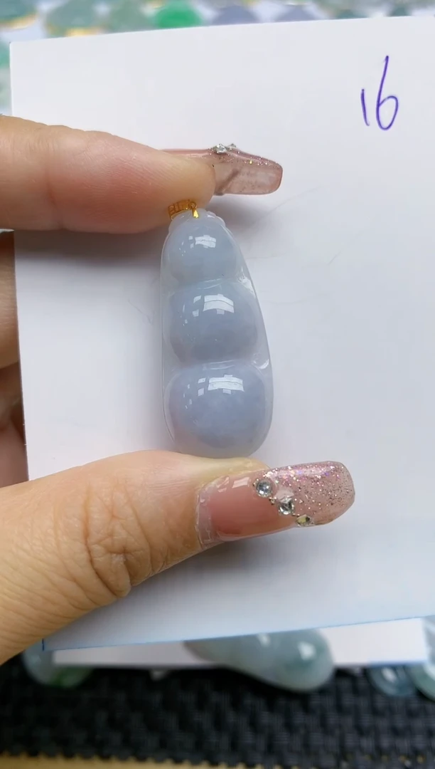 【闪购商品】翡翠颈饰18K金镶嵌天然A货翡翠 16