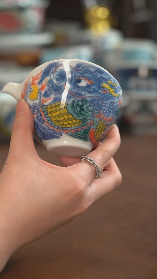 【闪购商品】穿云龙纹手抓壶（微瑕福利）景德镇昨明陶瓷