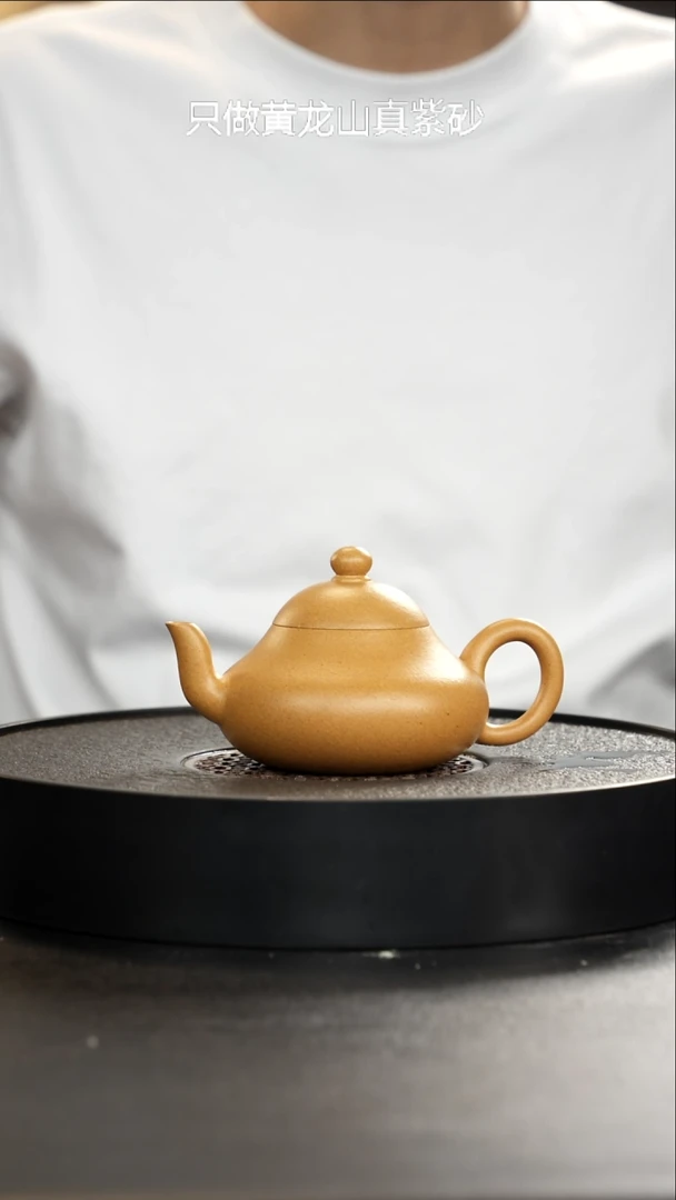 茶壶紫砂老宕口天花板黄金段梨形超级大漏