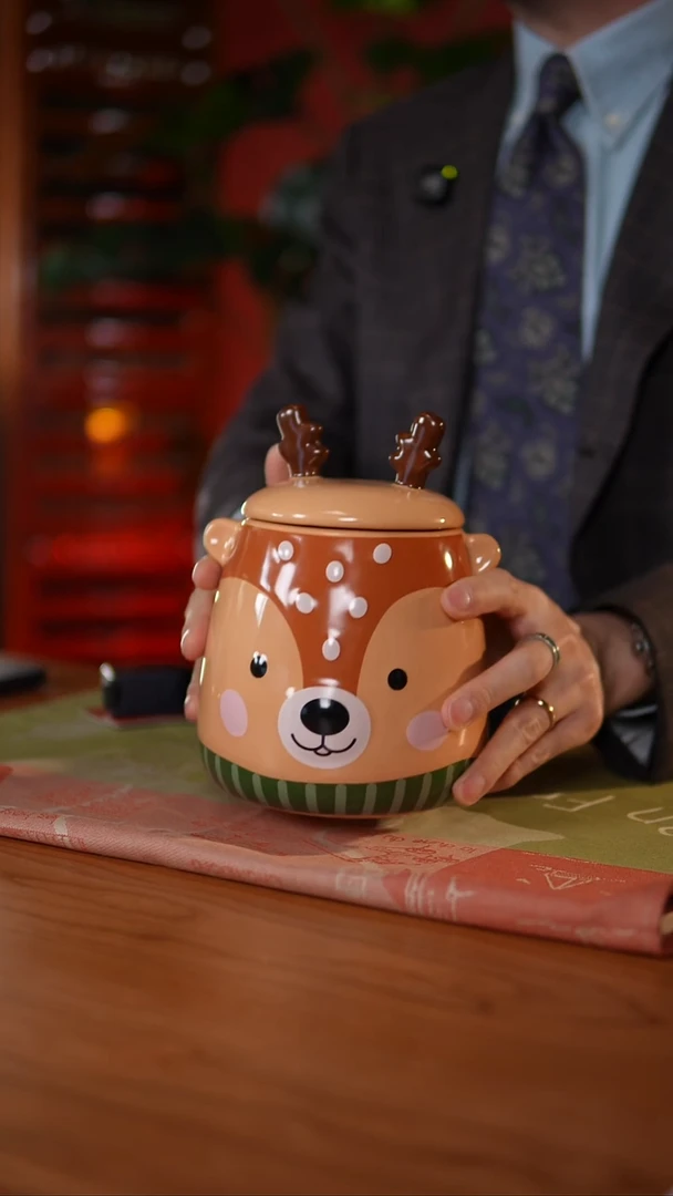 当代圣诞小鹿储物罐