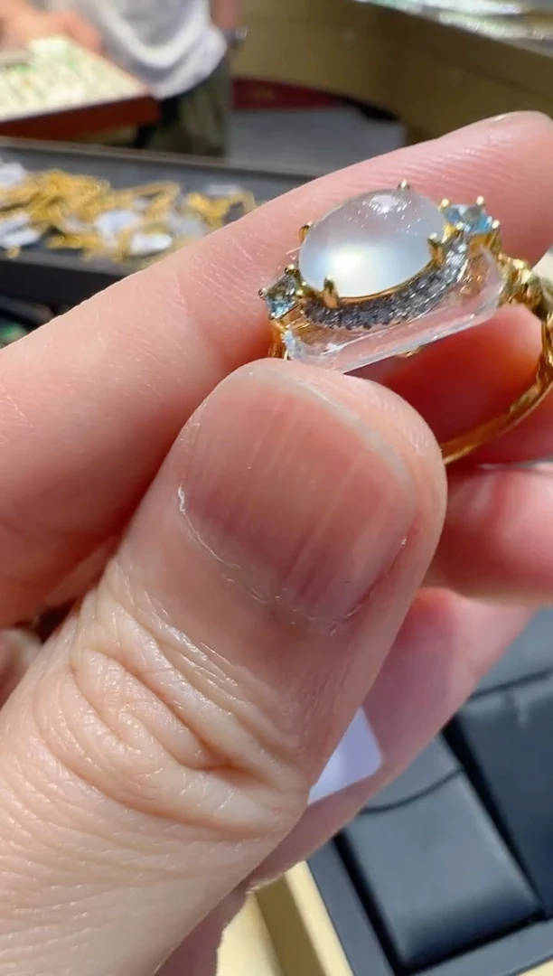 翡翠戒指18K金镶嵌多样性团购发一件