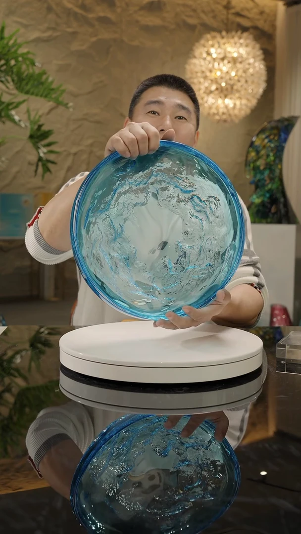 【闪购商品】摆件福利蓝色果盘