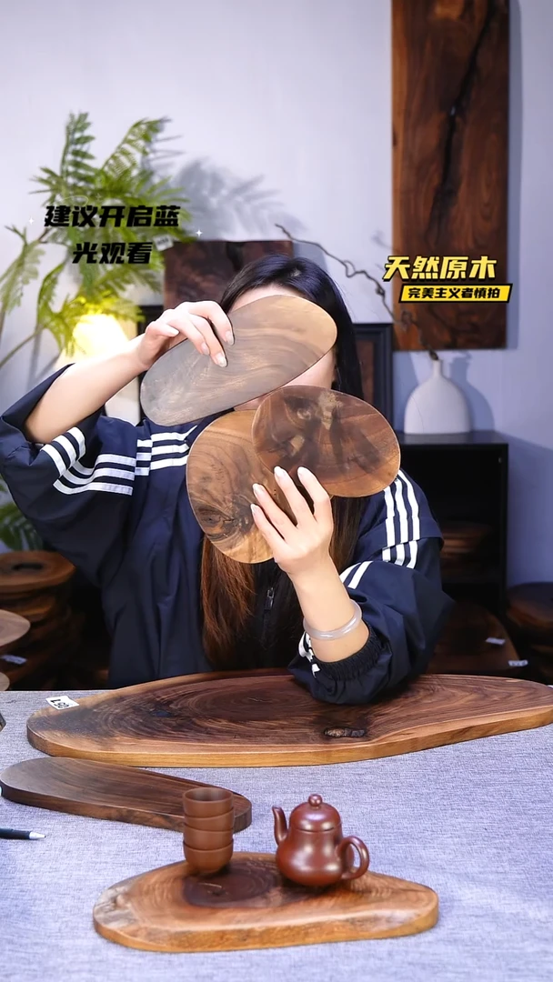 木巍*柜北美黑胡桃原木.干裂疤结不属于商品质量问题