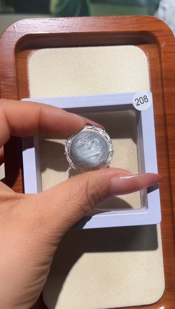 银S925镶嵌戒指水晶比****?定制