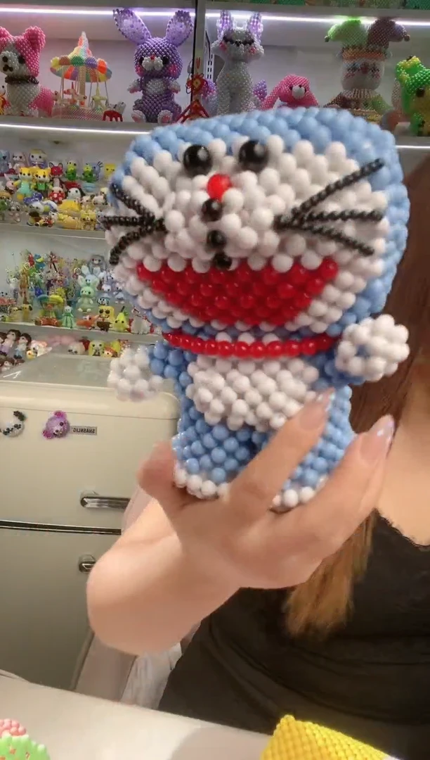 玻璃2670卡8糖果珠哆啦A梦材料包1套带钥匙扣