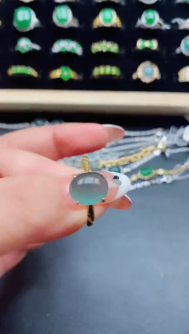 【闪购商品】翡翠戒指银S925镶嵌321321